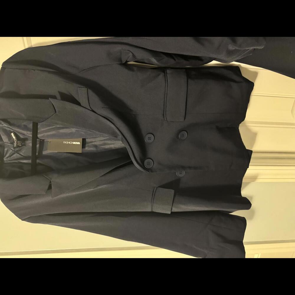 Stylish Double-Breasted Navy Pant Suit- Perfect for Any Occasion SZ-1X (14)